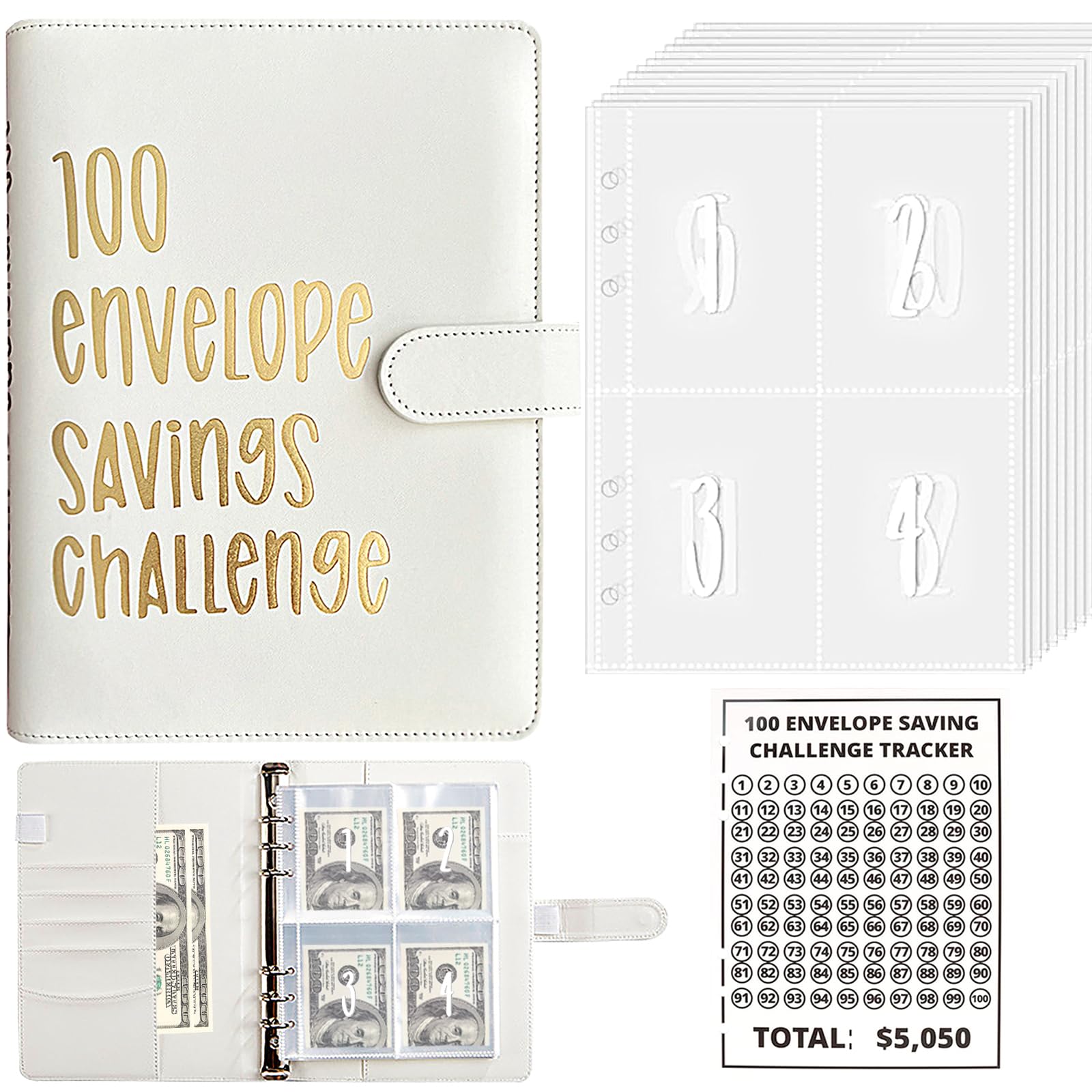 Kit Envelope Money Saving Challenge Gedunique 100 Com Fichário