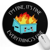 Mouse Pad Qwaq Dumpster On Fire, Pequena Base De Borracha Antiderrapante