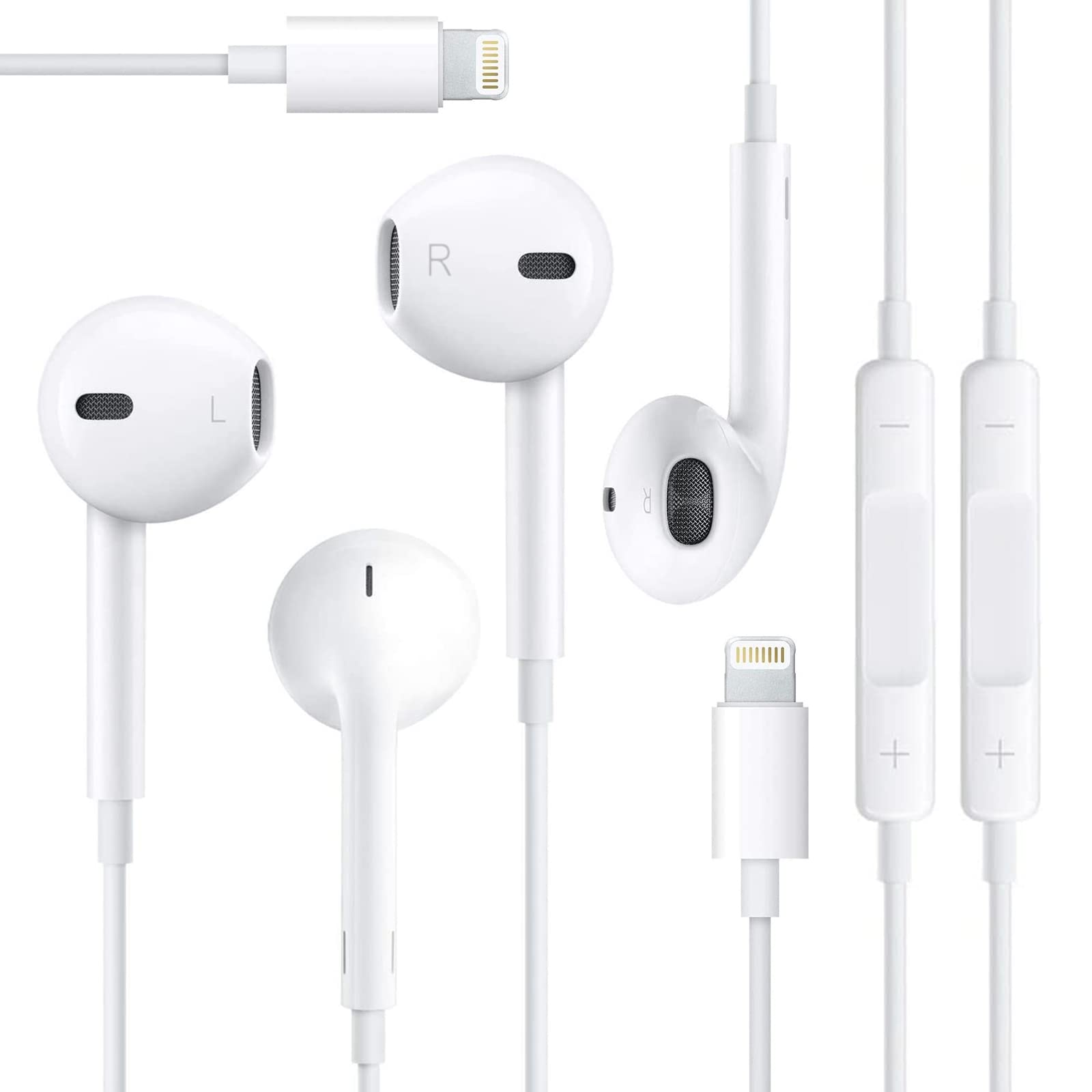 Fones De Ouvido Com Fio Earbuds Fouhurt Com Microfone Para Iphone 14/13/12