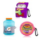 [capa] Capa De Silicone Yipinjia Cute 3d Cartoon Para Airpod 2/1 (pacote Com 3)