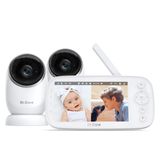 Monitor De Vídeo Para Bebês Dr.care Novaview Com 2 Câmeras 5" 1080p Hd