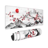 Mouse Pad Omosri Aquarela Flor De Cerejeira Sakura 80x30cm