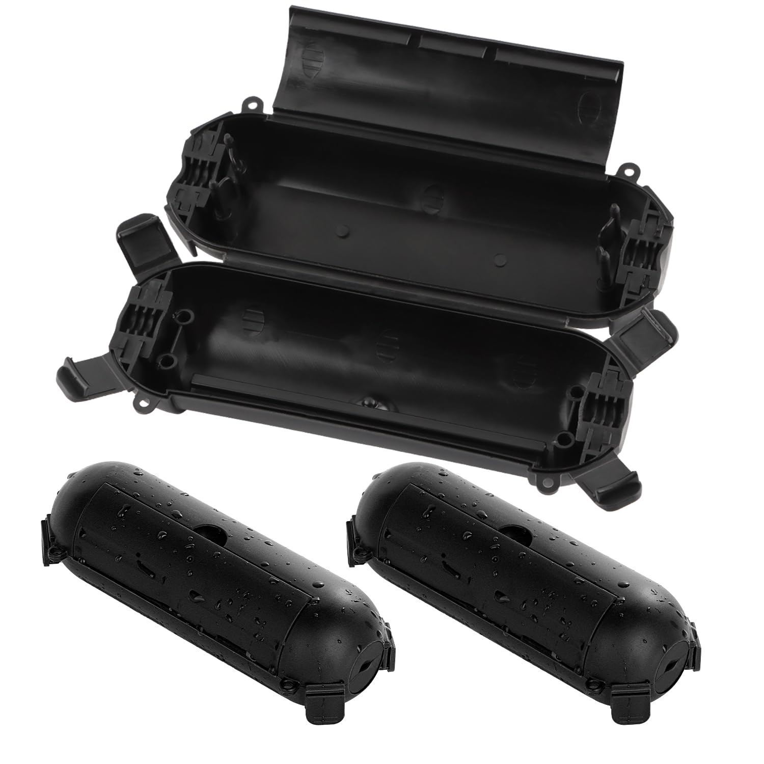 Capa De Segurança Com Cabo De Extensão Flemoon Outdoor [pacote Com 3] Preta