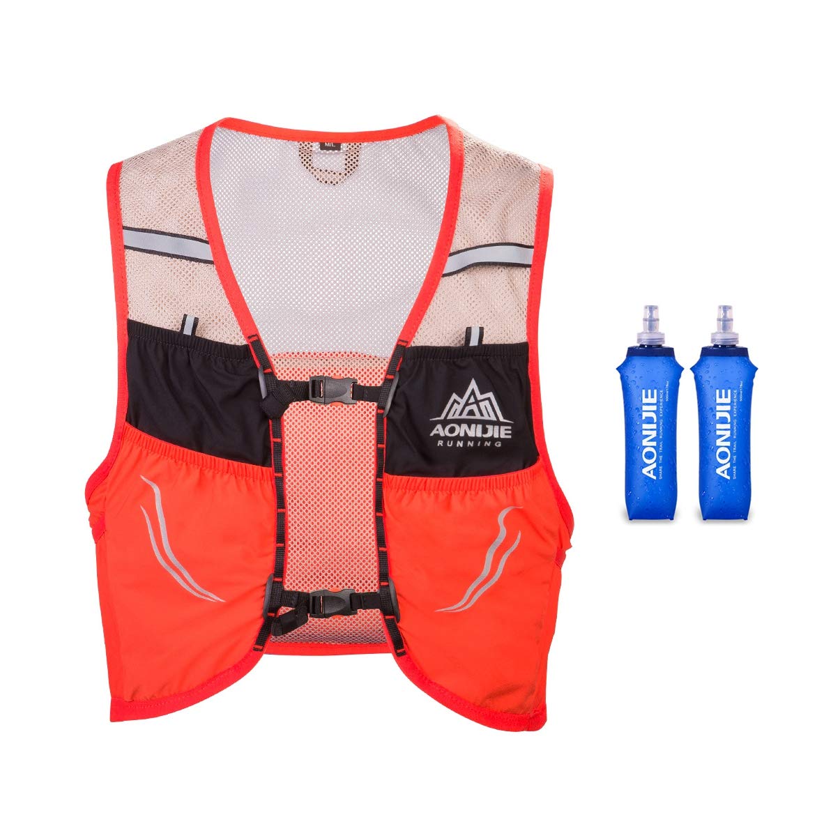 Pacote De Hidratação Aonijie Trail Running Vest 2,5 L Com 2x 500 Ml