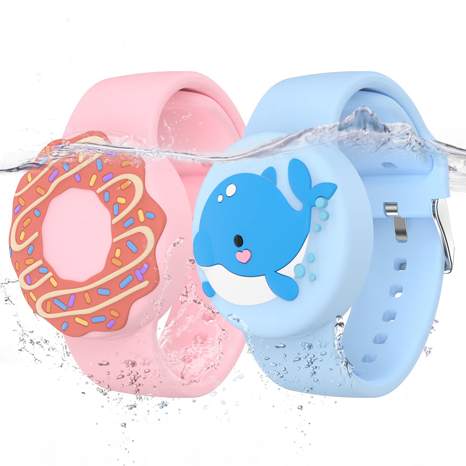 Pulseiras Gps Tracker Para Crianças Em Silicone Impermeável (pacote Com 2)