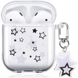 Capa Para Airpods Pajony Cute Charms Star Pattern Com Chaveiro