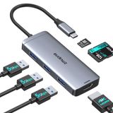 Adaptador De Hub Usb C Zmuipng 6 Em 1 Com 4k Hdmi Para Macbook Air/pro
