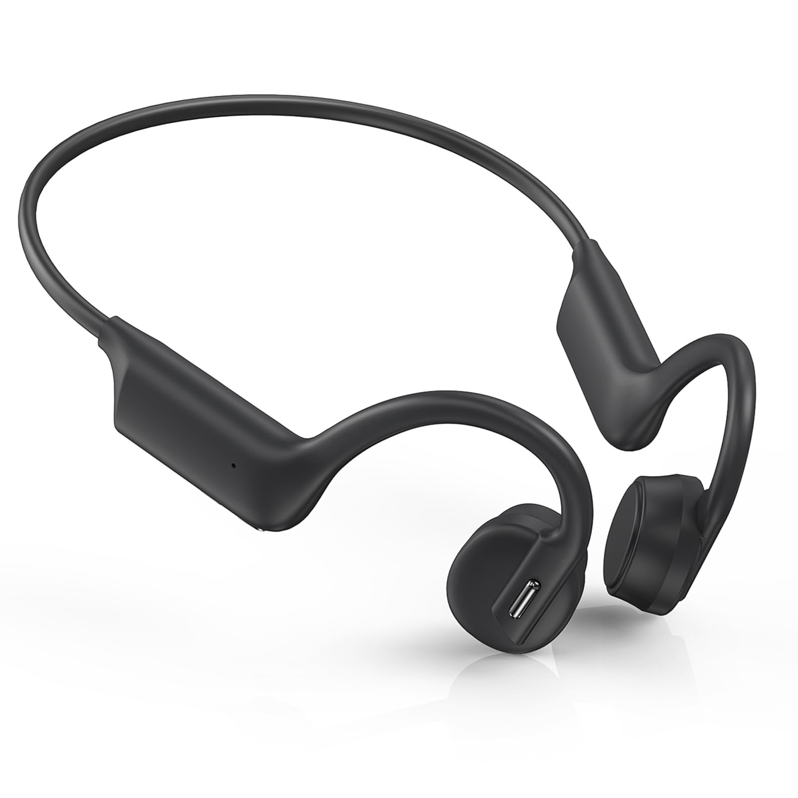 Fones De Ouvido De Condução Óssea Eyancotoi K08 Bluetooth 5.3 Pretos
