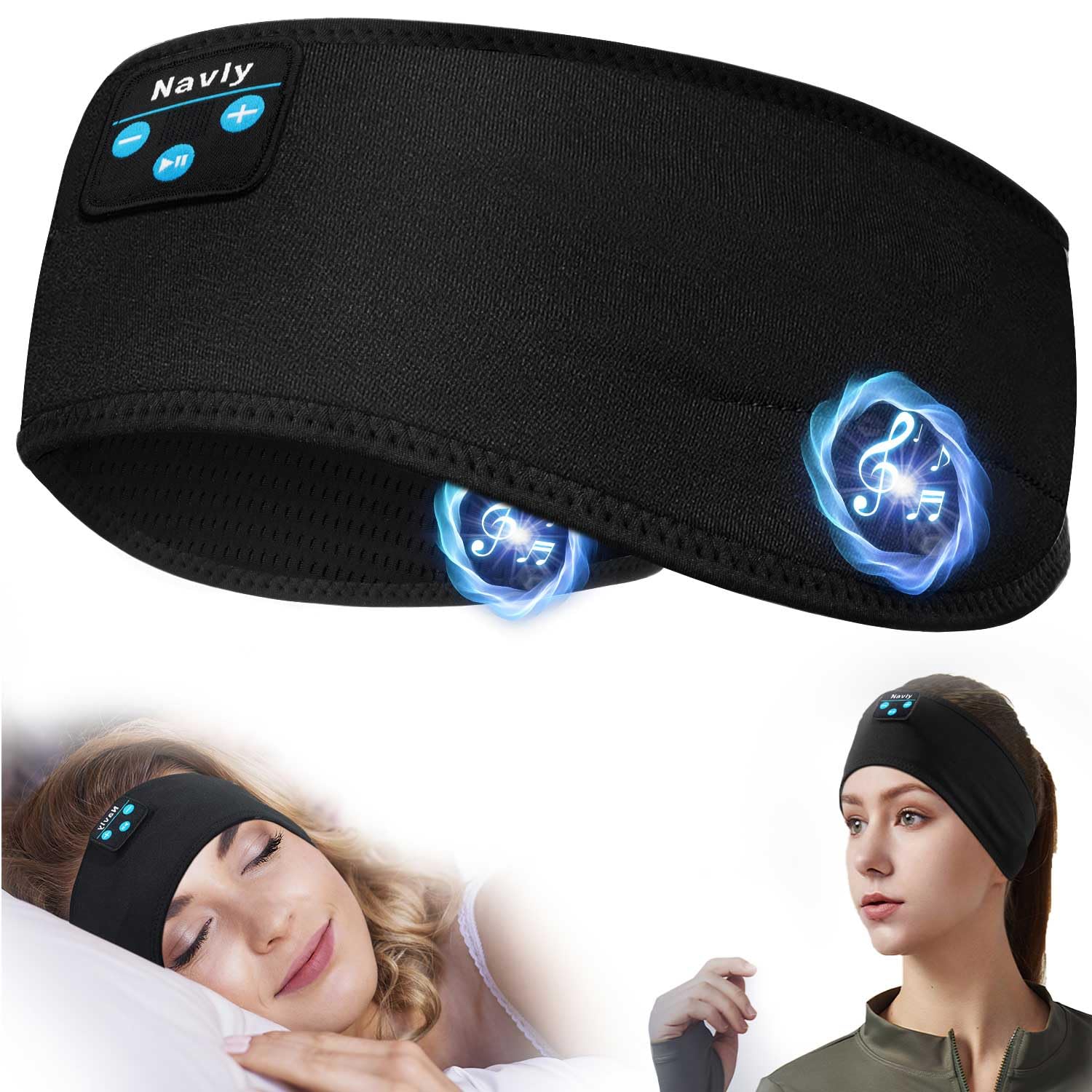 Fones De Ouvido Sleep Navly Sleep Headband 10 Horas Com Alto-falantes