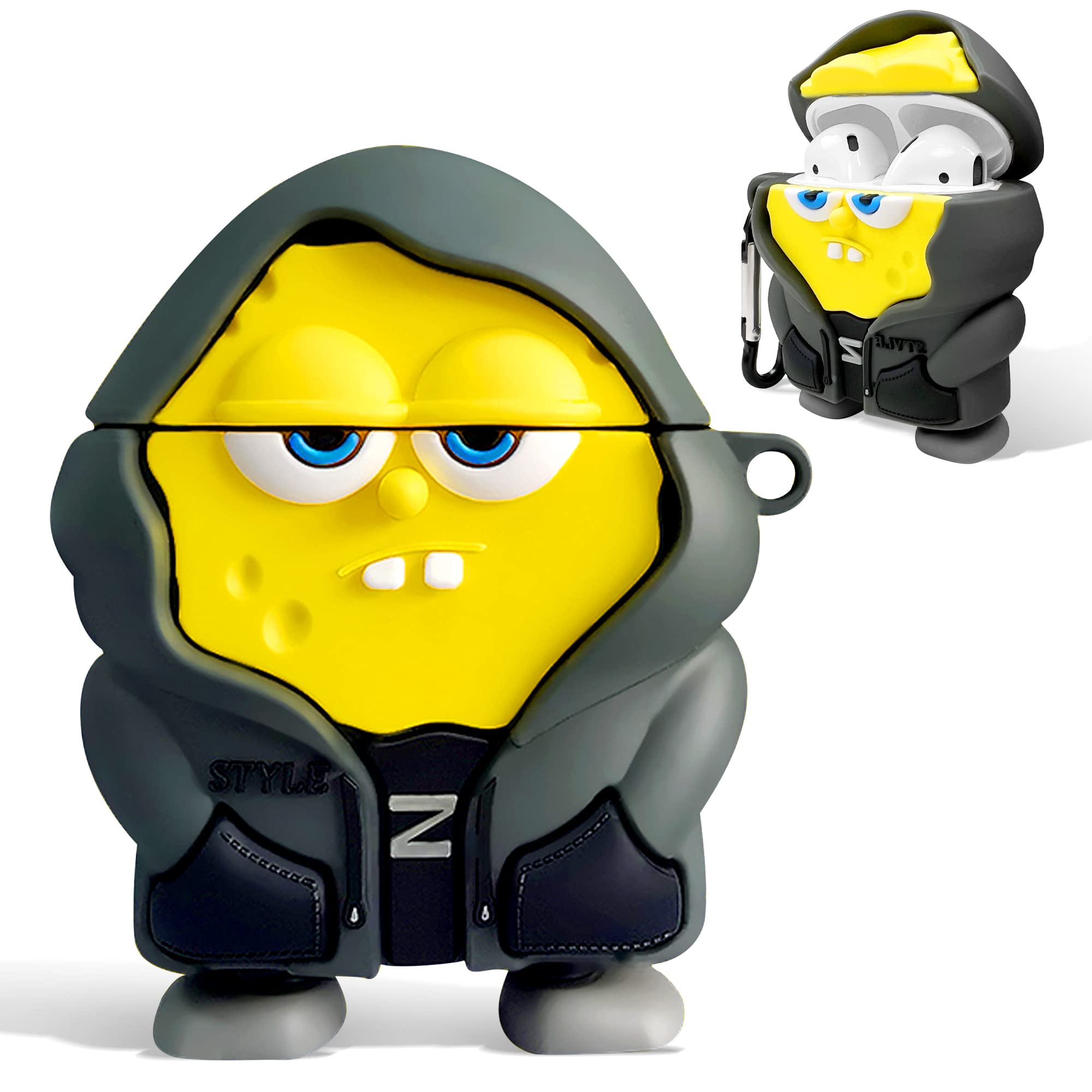 Capa Para Airpods Hooyiiok Cute Cartoon Character De 1ª E 2ª Geração