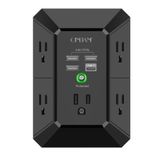 Protetor De Sobretensão De Carregador De Parede Usb Qinlianf 5 Outlet 4 Usb