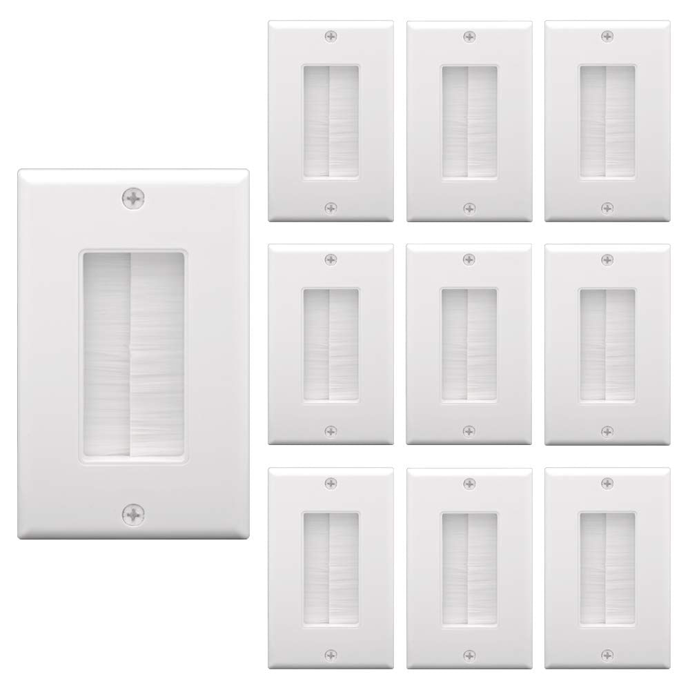Brush Wall Plate Vce, Pacote Com 10 Cabos Que Passam Pela Ul
