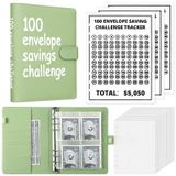 100 Envelopes Challenge Binder Phyxin Phyxin Pu Leather A5