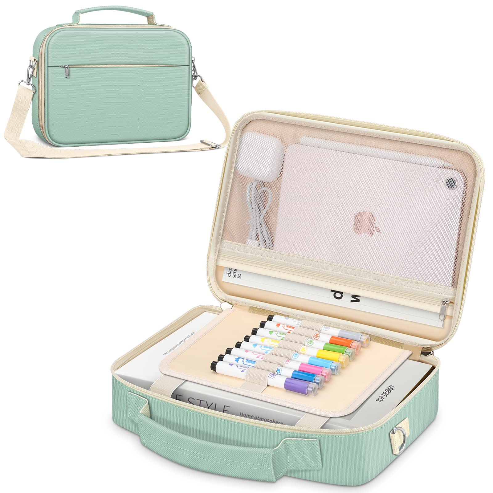 Capa Bíblica Finpac Grande Com Alça De Ombro Verde Claro Para Mulheres