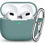 Capa Para Airpods 3 R-fun De Silicone Verde Pinho Com Chaveiro