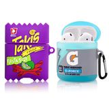 [pacote Com 2] Estojo Para Airpods Alquar Ta-kisi Potato Chips + Sport Wa