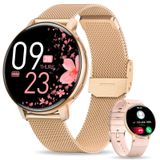Relógio Inteligente Dekelife 1,39", Monitor De Fitness Feminino, Ouro Rosa