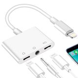 Divisor De Fone De Ouvido A-bst 3,5 Mm 3 Em 1 Com Carregamento Rápido Para Iphone