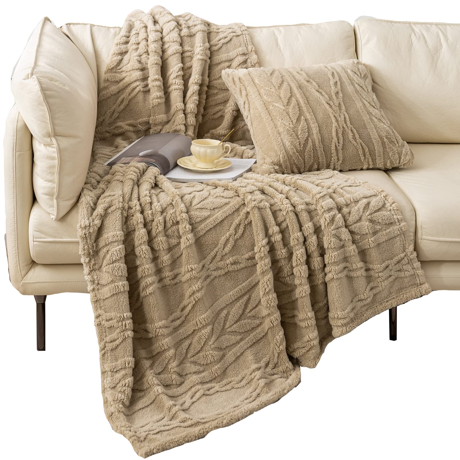 Cobertor Sherpa Throw Yusoki Super Soft Fuzzy Cozy Warm