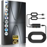 Antena De Tv Vragey 2023 Amplificada Com Alcance De 580 Milhas Interna/externa