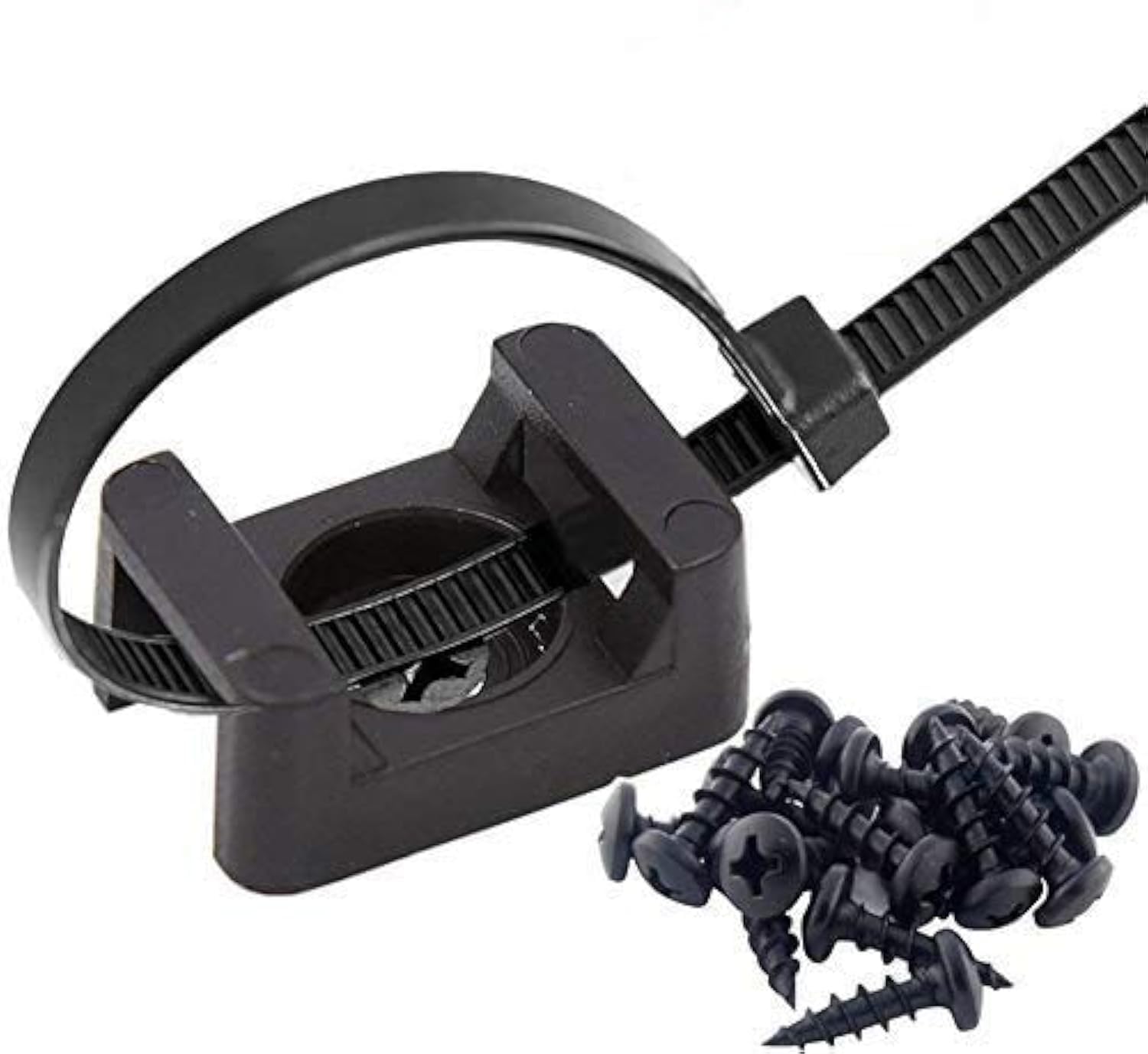 Base De Braçadeira, Suporte De Fio Para Montagem Em Selim, 50 Unidades, Preto, Folai