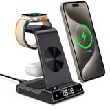Carregador Sem Fio Lechivée 3 Em 1 Para Iphone 15/14/13/12, Apple Watch E Airpods