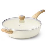 Frigideira Sensarte Antiaderente 30cm De Indução 5l Com Tampa Branca