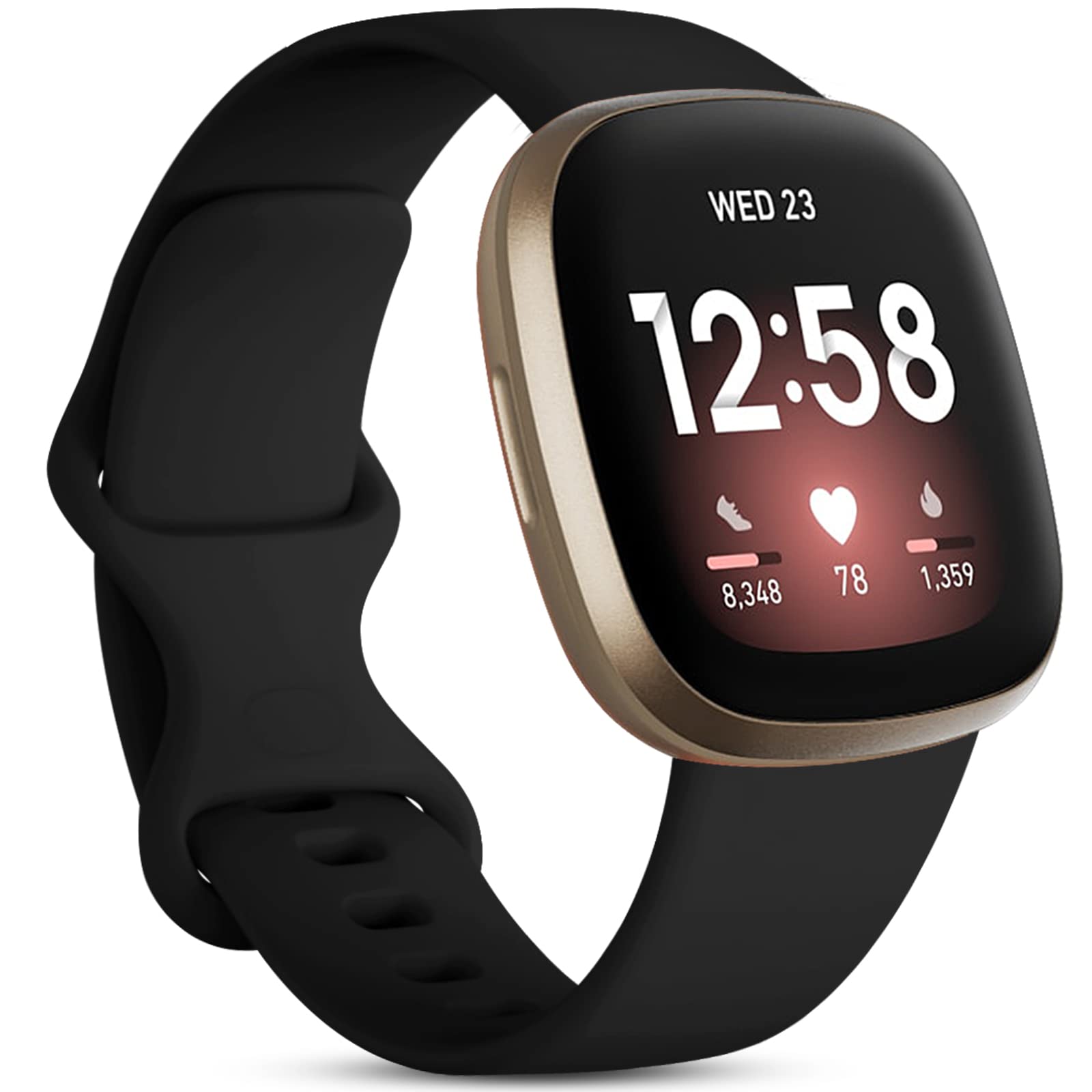 Pulseiras Esportivas Odbeai Compatíveis Com Fitbit Sense/versa 3 Black
