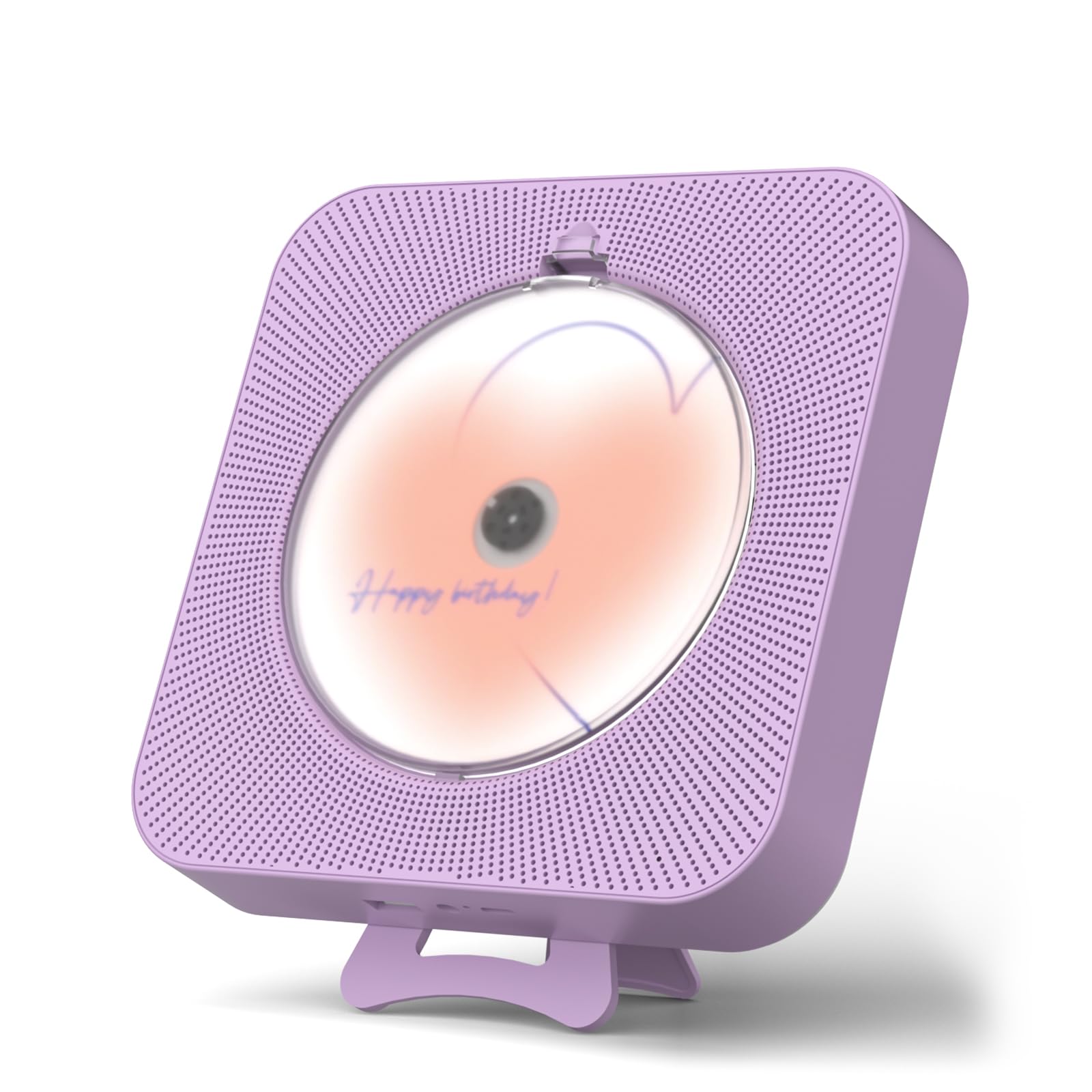 Leitor De Cd Yintiny Cute Purple Com Bluetooth 5.0 Recarregável