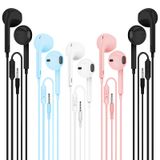 Pacotes De 5 Fones De Ouvido Hnee Com Fio E Microfone Para Iphone Android