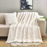 Cobertor Yusoki Luxury De Pele Sintética De Dupla Face Marfim 150x160cm