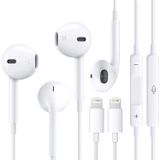 Pacote Com 2 Fones De Ouvido Wasabi Mango Com Fio E Conector Lightning