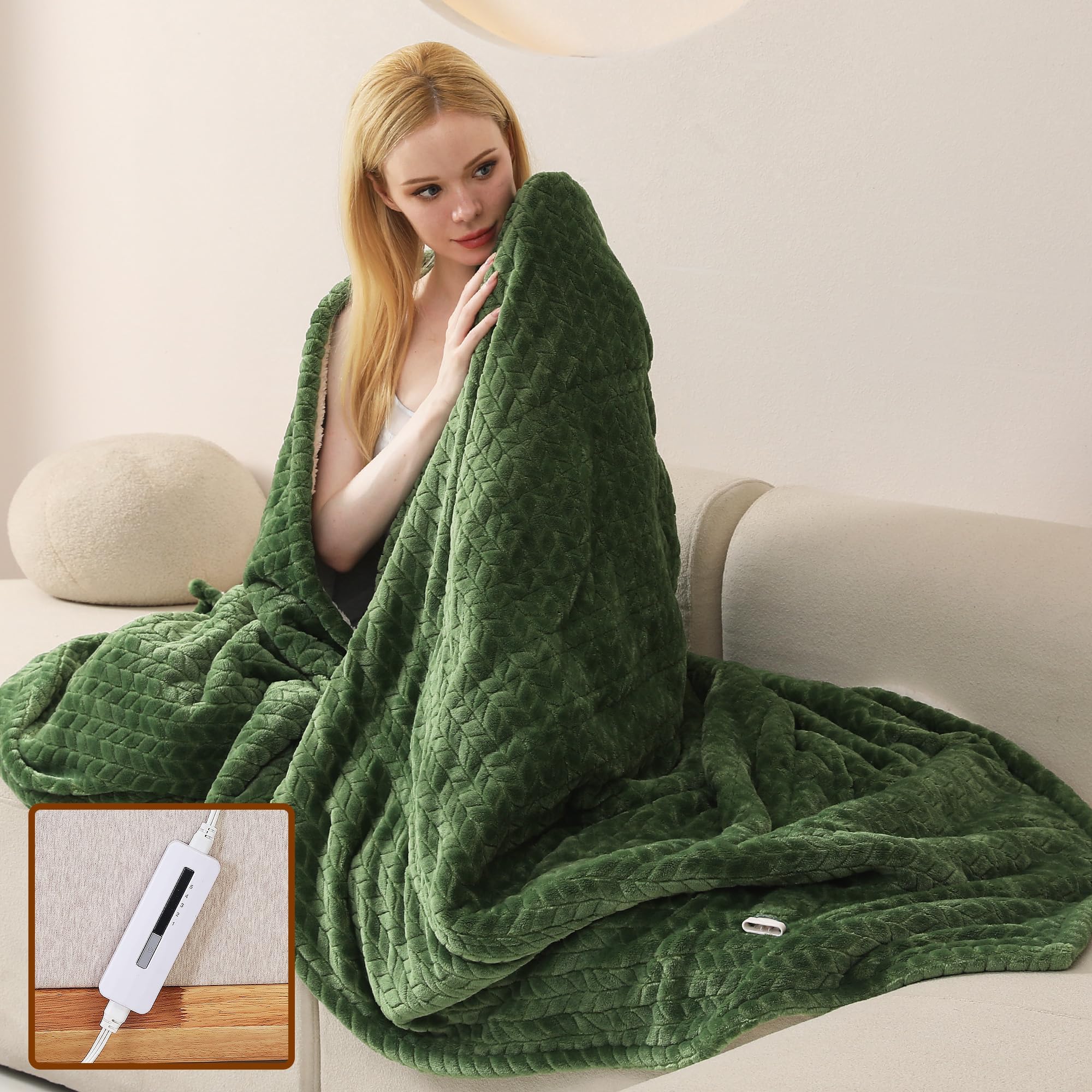 Cobertor Aquecido Throw Jte Flannel Fast Sherpa Electric