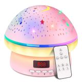 Projetor De Luz Noturna Mingkids Timer Rotation Star Kids