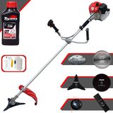 Roçadeira À Gasolina Anmax Cg430p-tb 43cc 2hp Com Lâmina 2 Pontas E Carretel + Faca 3 Pontas, Faca 40 Dentes, Faca 80 Dentes, Escova De Aço + Ól