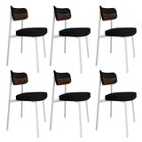 Cadeira Alloa Fixa C/4 Pés 50 X 44,7 X 83,8 Cm C/6 Un. Corriente Preto/courino Whisky Corriente Preto/courino Whisky