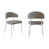 2 Unidades Cadeira Bless Fixa C/4 Pés 53 X 55 X 78cm Pés Brancos. Lautrec Marrom Lautrec Marrom