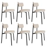 Cadeira Alloa Fixa C/4 Pés 50 X 44,7 X 83,8 Cm C/6 Un. Corriente Palha Corriente Palha