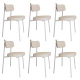 Cadeira Alloa Fixa C/4 Pés 50 X 44,7 X 83,8 Cm C/6 Un. Corriente Palha Corriente Palha