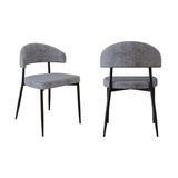 2 Unidades Cadeira Bless Fixa C/4 Pés 53 X 55 X 78cm. Lautrec Cinza Lautrec Cinza