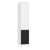 Paneleiro 40cm 2 Portas Dora Luciane Móveis Branco/branco Supremo/preto
