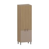 Paneleiro Duplo 70cm 4 Portas Classic Luciane Móveis Freijó/freijó Brasil/petala Rosa