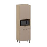 Paneleiro 70cm 4 Portas 1 Gaveta Com Espaço Para Micro-ondas Freijó/petala Rosa