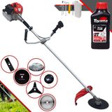 Kit Roçadeira 6 Em 1 Anmax Cg430p 43cc C/ Carretel + Faca 2 Pontas + Faca 3 Pontas + Faca 40 Dentes + Faca 80 Dentes + Escova De Aço + Óleo Toyama