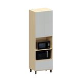 Paneleiro 70cm 2 Pts 1 Gav Espaço Torre Quente Aura Luciane Carvalho/cinza Cristal