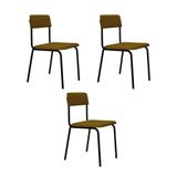Cadeira Fit Fixa C/4 Pes 475 X 505 X 810 Mm C/3 Un. Mostarda Mostarda