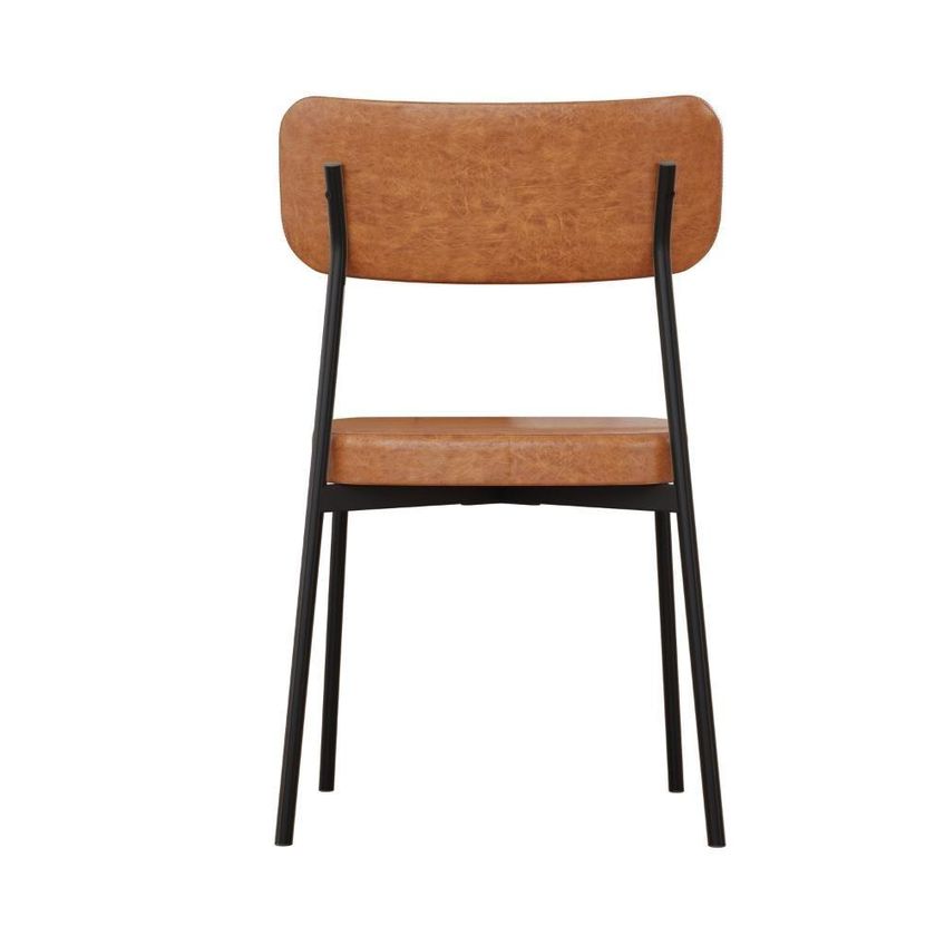 Cadeira Mynna Fixa C/4 Pes 525 X 470 X 790 Mm C/4 Un. Courino Caramelo Courino Caramelo - imagem 5