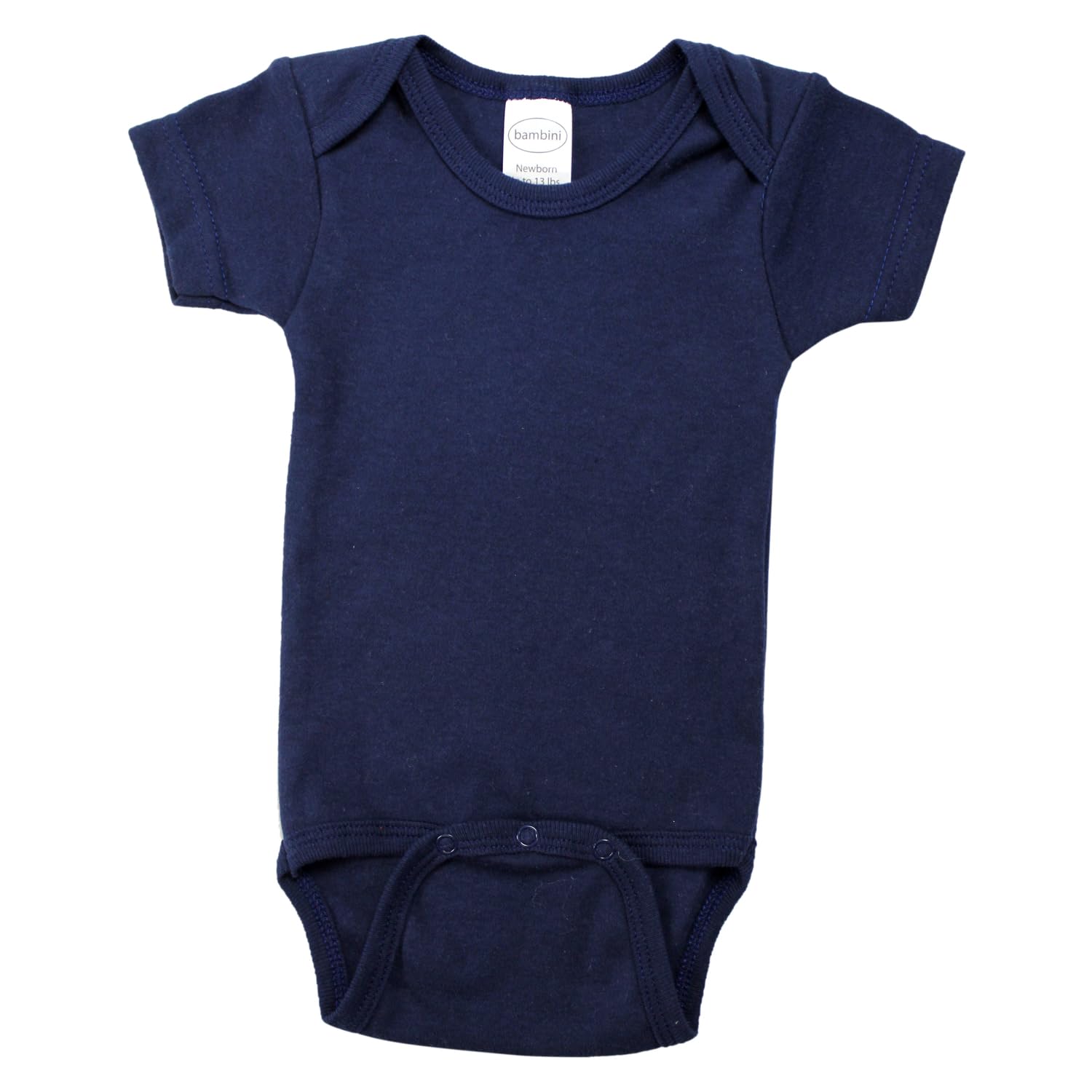 Bodysuit Bambini Navy Interlock De Manga Curta Para Recém-nascido