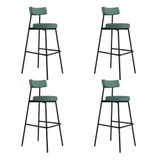 Banqueta Alta Stout Ae: 100 / Aa: 75cm C/04 Un. Bqst7510.4 Courino Urano Verde Sálvia Cn.urano Verde Sálvia