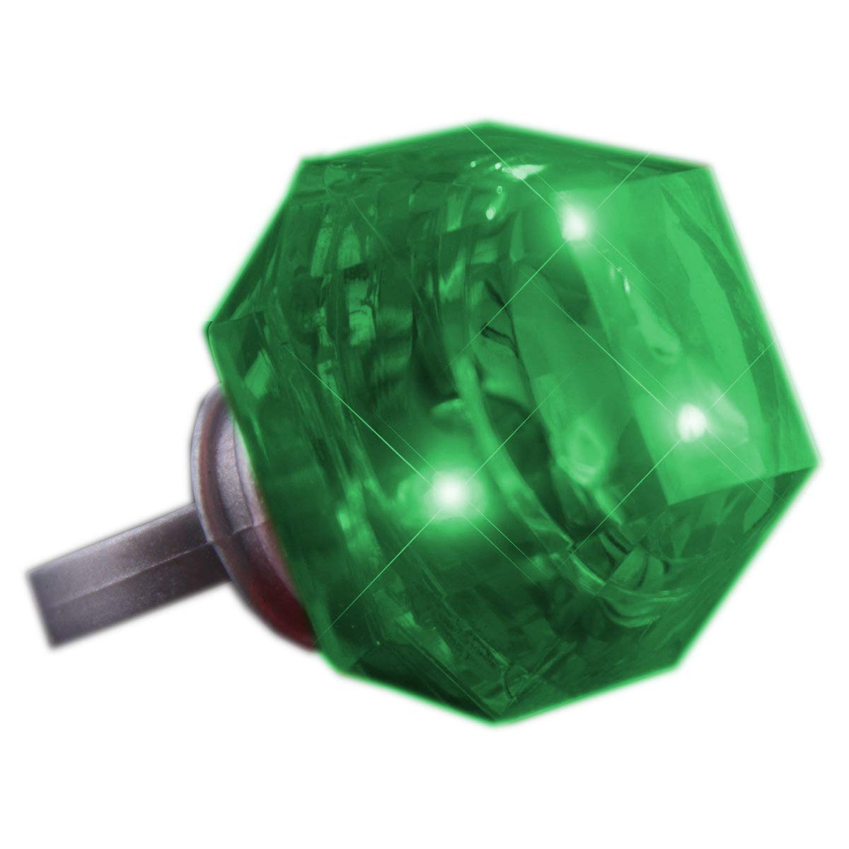 Ring Blinkee Huge Gem Green Diamond Com Led Verde Radiante
